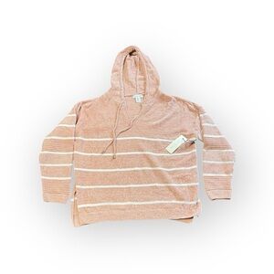 Rachel Zoe Chenille Striped Hooded Sweater NWT Size L